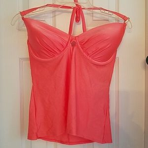 NWT Tank Swimsuit Top Size 14 36DD Coral orange